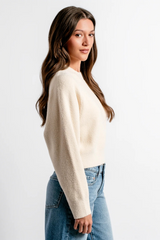 Lavender Carrara Solid Sweater Sweater