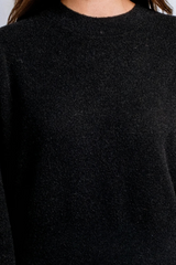 Black Carrara Solid Sweater Sweater