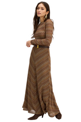 White Smoke Olive Skirt Maxi Skirt