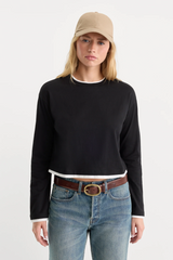 Black The Long Sleeve Layered Tee Tee
