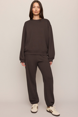 Dark Slate Gray Classic Boyfriend Sweatshirt Sweater
