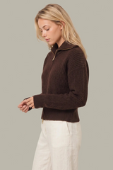 Dark Gray Wesley Cropped Zip Fuzzy Jacket Jacket