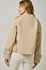 Tan The Lace Half Length Trench Coat Coat