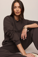Dark Slate Gray Classic Boyfriend Sweatshirt Sweater