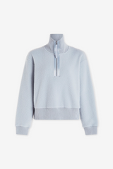 Lavender Roselle Half Zip Fleece Sweater
