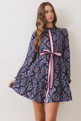 Lavender Medallion Maven Mini Dress Mini Dress