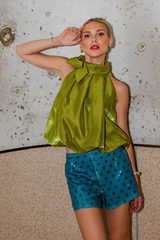 Dark Gray Dot To Dot Sequin Mini Shorts Short