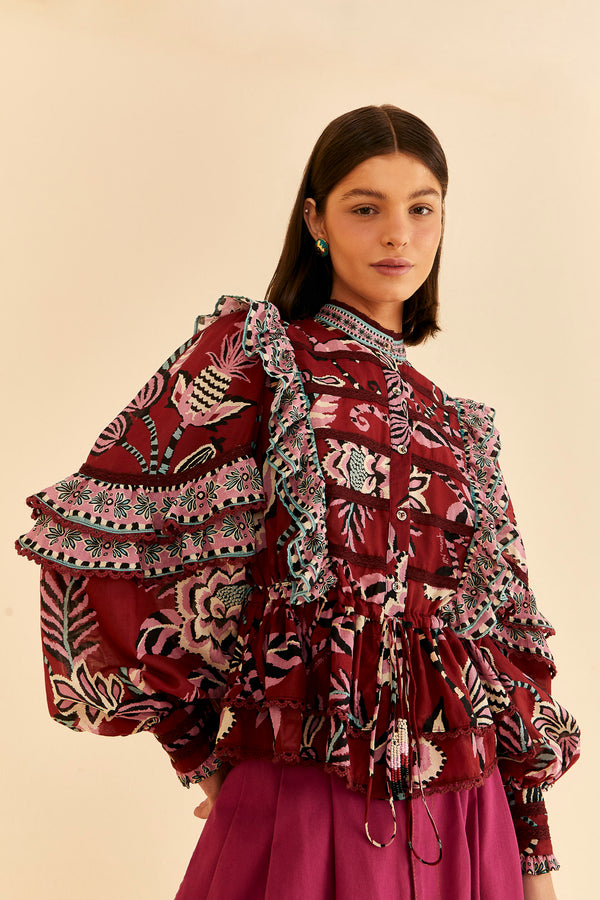 Black Pineapple Inspiration Blouse Top
