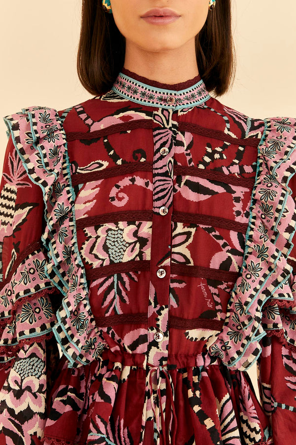 Tan Pineapple Inspiration Blouse Top