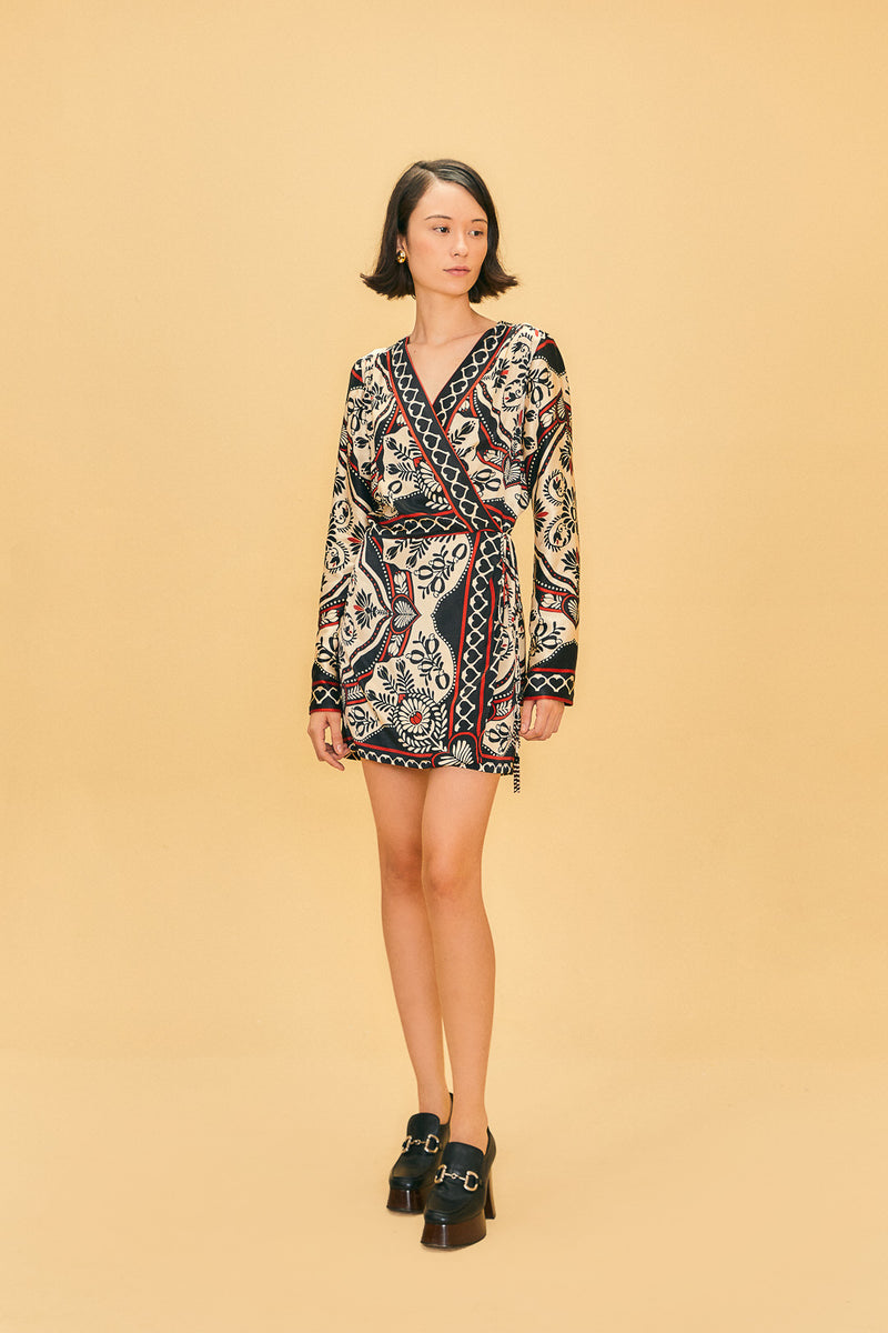 Light Goldenrod Passion Scarf Wrap Mini Dress Mini Dress