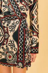Tan Passion Scarf Wrap Mini Dress Mini Dress