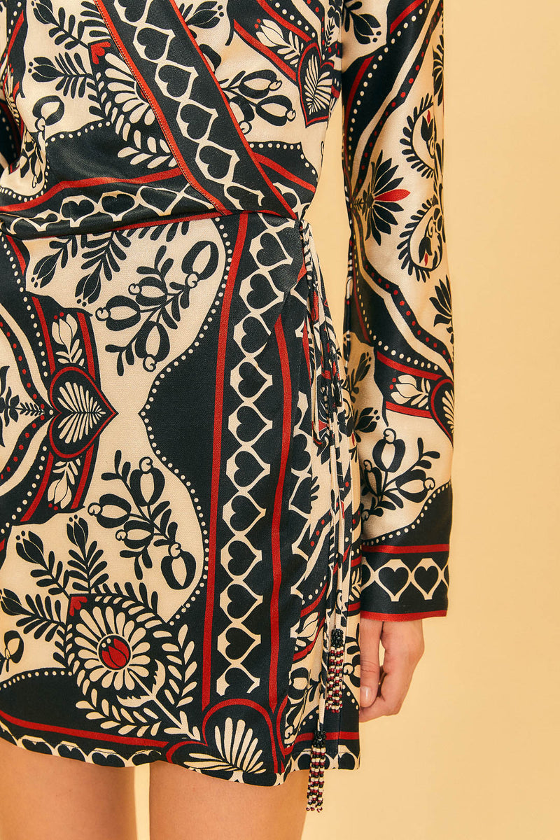 Tan Passion Scarf Wrap Mini Dress Mini Dress