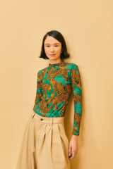 Light Goldenrod Artsy Leopards Bodysuit Bodysuit