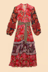 Bisque Mixed Florals Maxi Dress Maxi Dress
