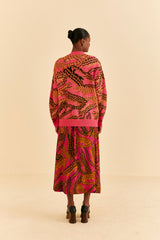 Wheat Croco Midi Skirt Skirt