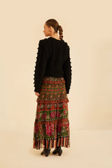 Wheat Ainika Floral Garden Tiered Maxi Skirt Maxi Skirt