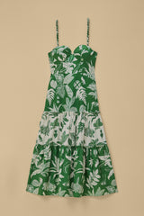 Tan Forest Soul Cotton Midi Dress Midi Dress
