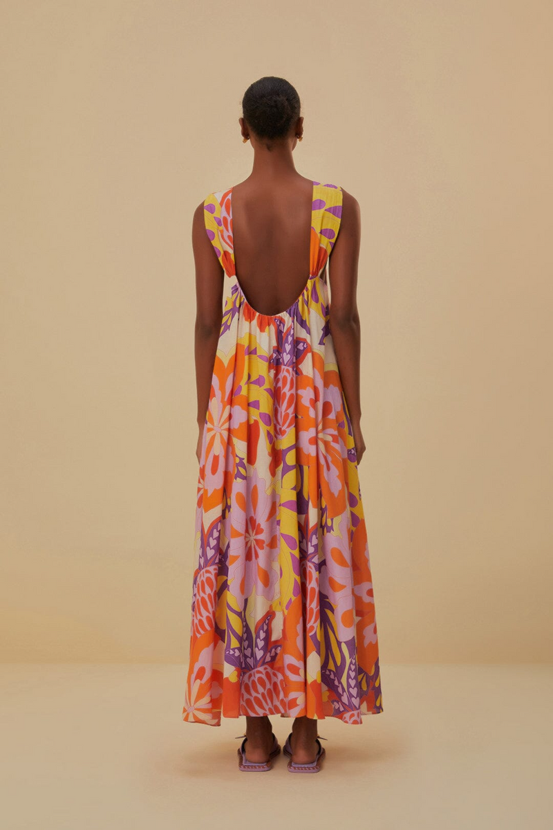 Tan Lee Floral Detail Maxi Dress Maxi Dress