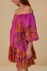 Tan Beach Forest Pink Mini Dress Mini Dress