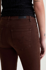 Black Mari Mid-Rise Slim Straight | Wood Brown Jeans