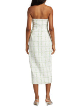 Light Gray Ivy Midi Dress in Tweed Midi Dress