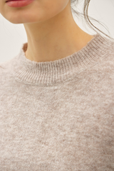 Gray Wool Cozy Cropped Sweater Sweater