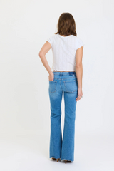 Lavender Lowkey Low Rise Flare | First Crush Jeans