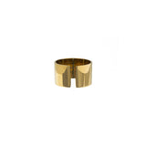White Smoke Waterproof Gold Brave, Strong, Worthy Statement Ring Band Ring