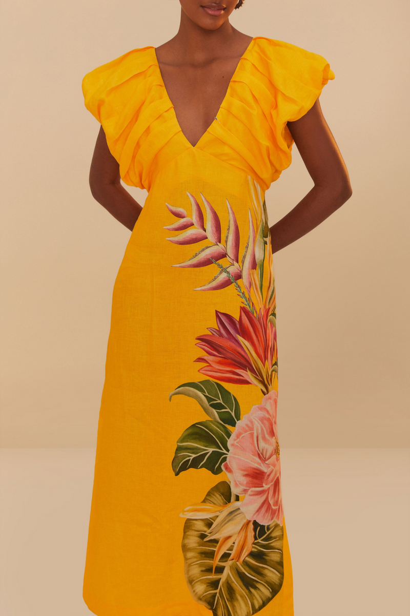 Spring Awakening Off White Midi Dress