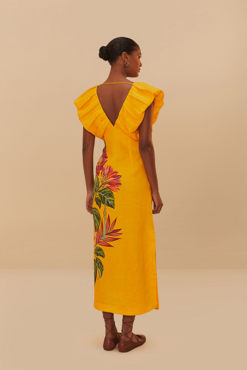 Spring Awakening Off White Midi Dress