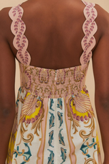 Maritime Magic Off White Sleeveless Maxi Dress