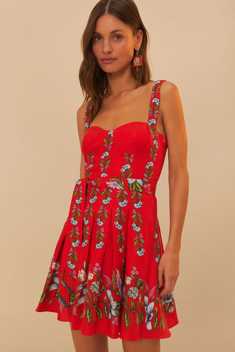 Sweet Bloom Bouquet Sleeveless Mini Dress