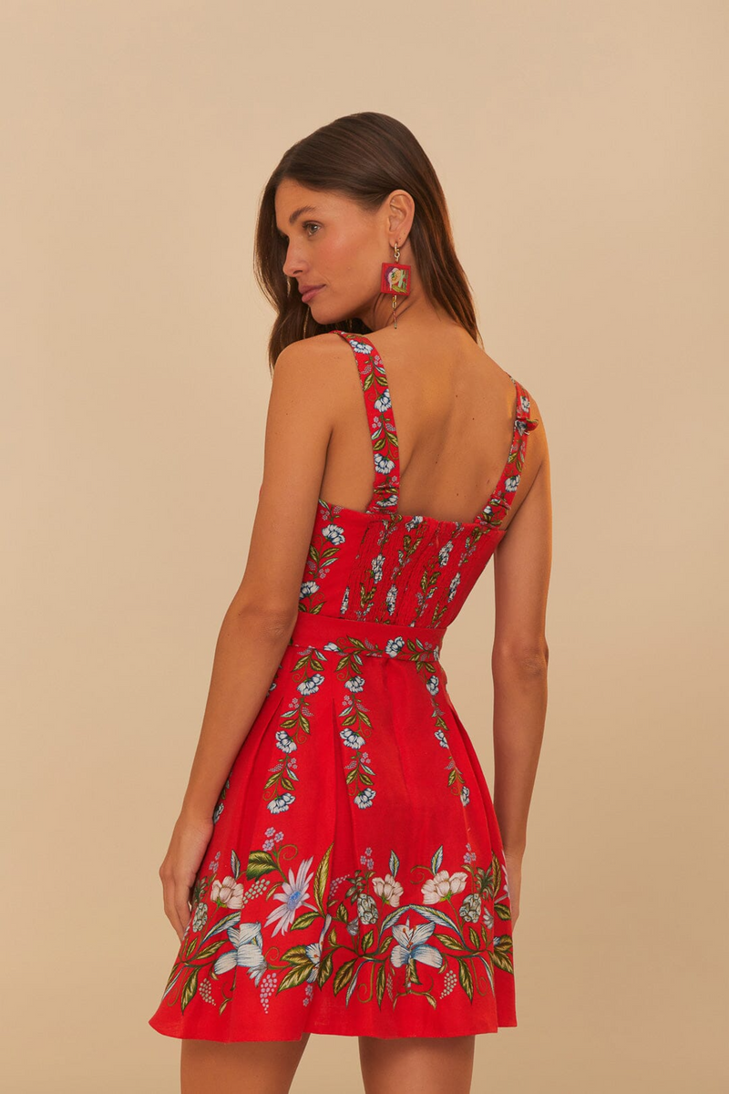 Sweet Bloom Bouquet Sleeveless Mini Dress