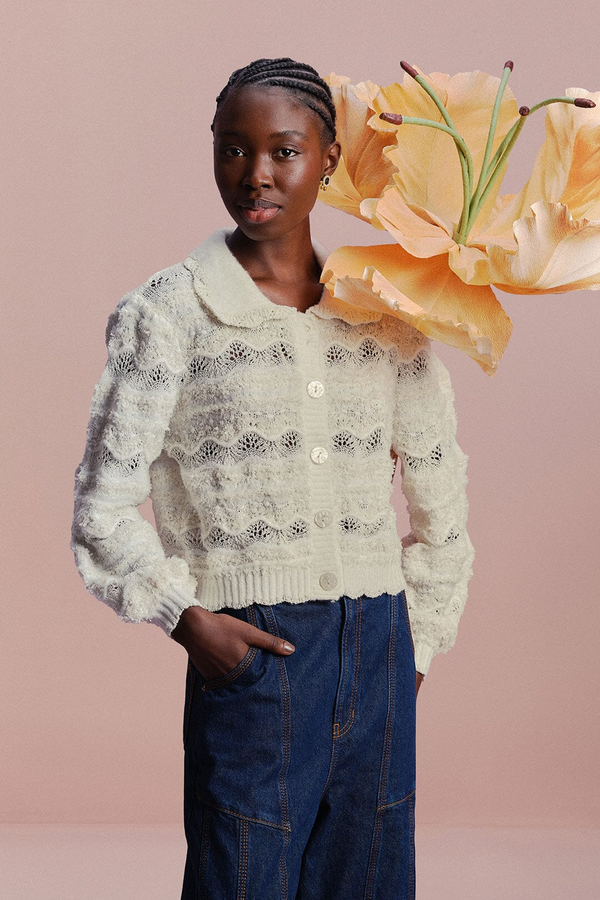 Off-White Mixed Stitches Knit Cardigan – Two Cumberland Off-White Mixed Stitches Knit Cardigan – Two Cumberland