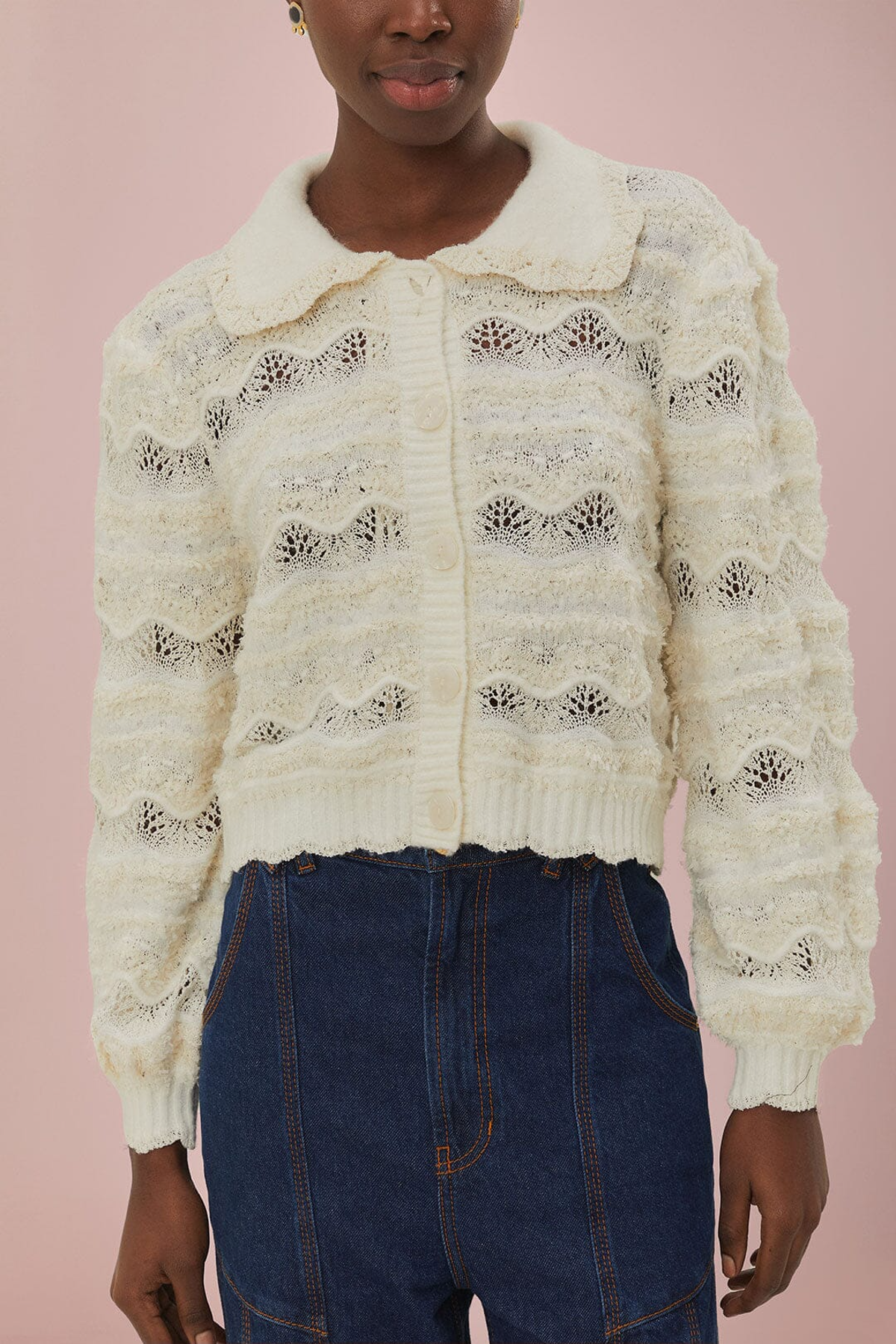Off-White Mixed Stitches Knit Cardigan – Two Cumberland