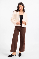 White Smoke So So Soft Faux Fur Jacket Jacket