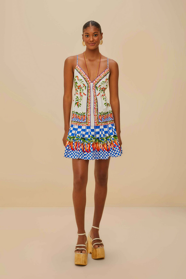 Picnic Peppers Ainika Off-White Mini Dress