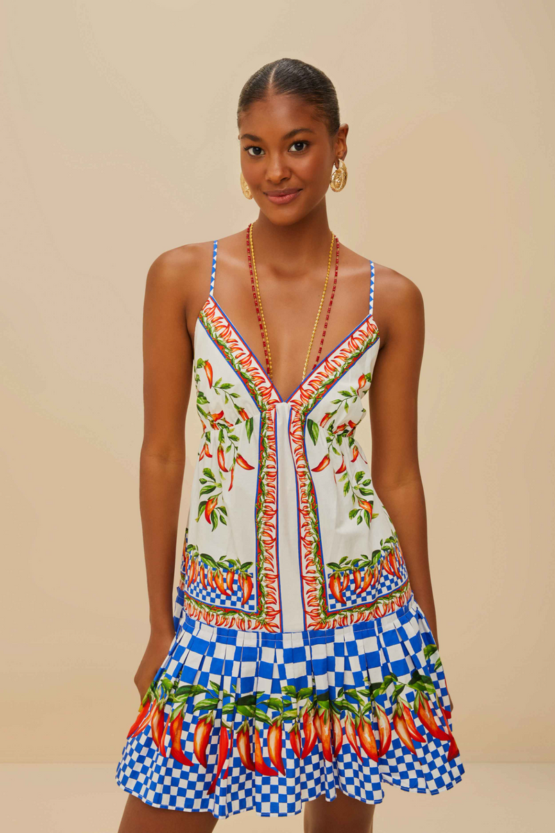 Picnic Peppers Ainika Off-White Mini Dress