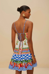 Picnic Peppers Ainika Off-White Mini Dress