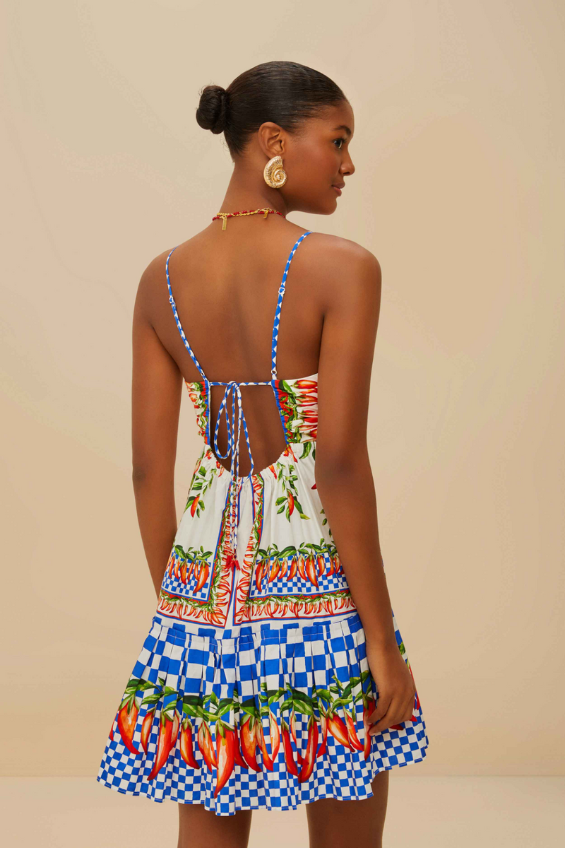 Picnic Peppers Ainika Off-White Mini Dress