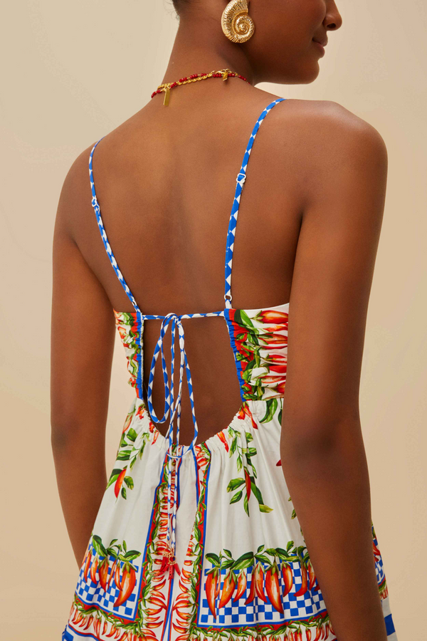 Picnic Peppers Ainika Off-White Mini Dress