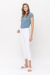 White Smoke Melissa Mid Rise Slim Straight Jeans