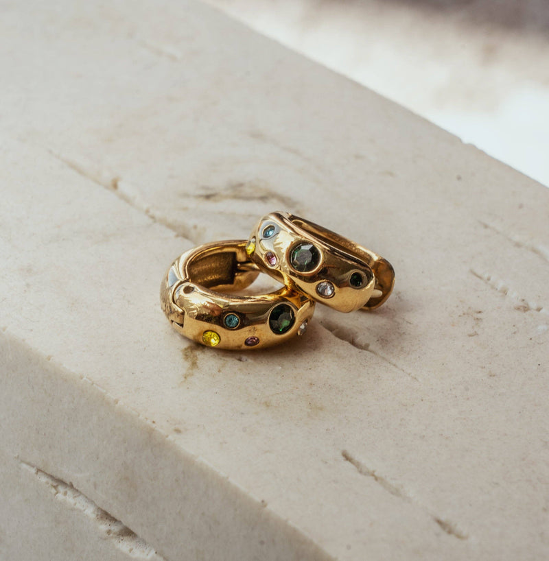 Gray Tatiana Multi Huggies Earrings