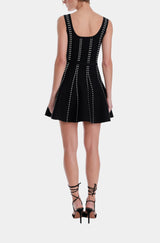 Antique White Ivy Knit Mini Dress Mini Dress