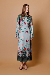 Rosy Brown Isobel Ankle Dress in Lys Midi Dress