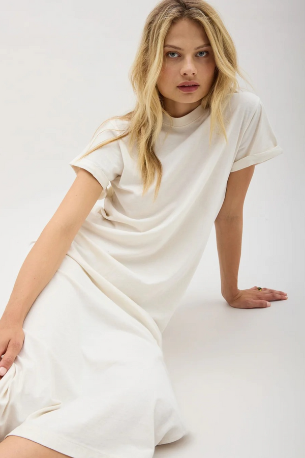 Light Gray Relaxed Tee Dress tee dress