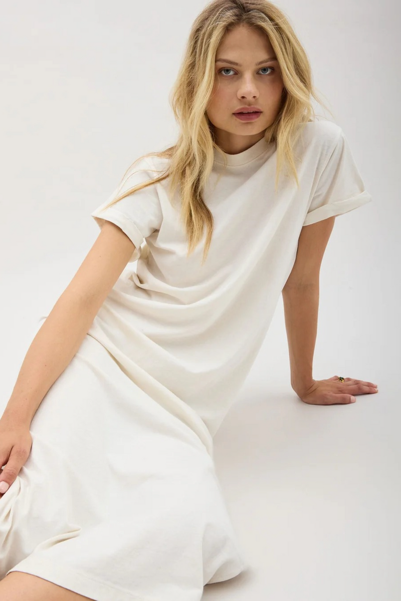 Light Gray Relaxed Tee Dress tee dress