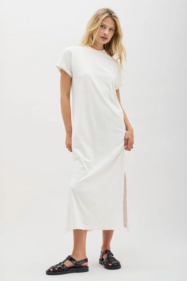 Antique White Relaxed Tee Dress tee dress