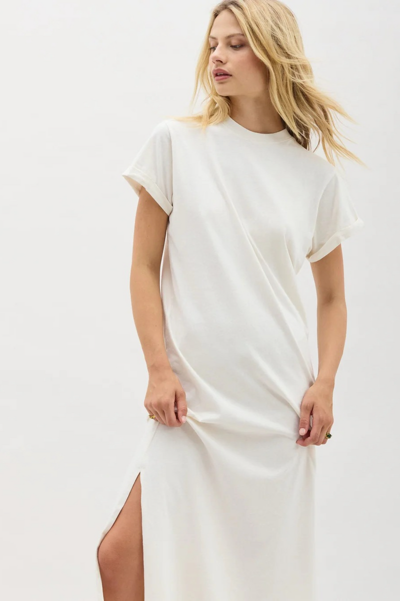 Antique White Relaxed Tee Dress tee dress