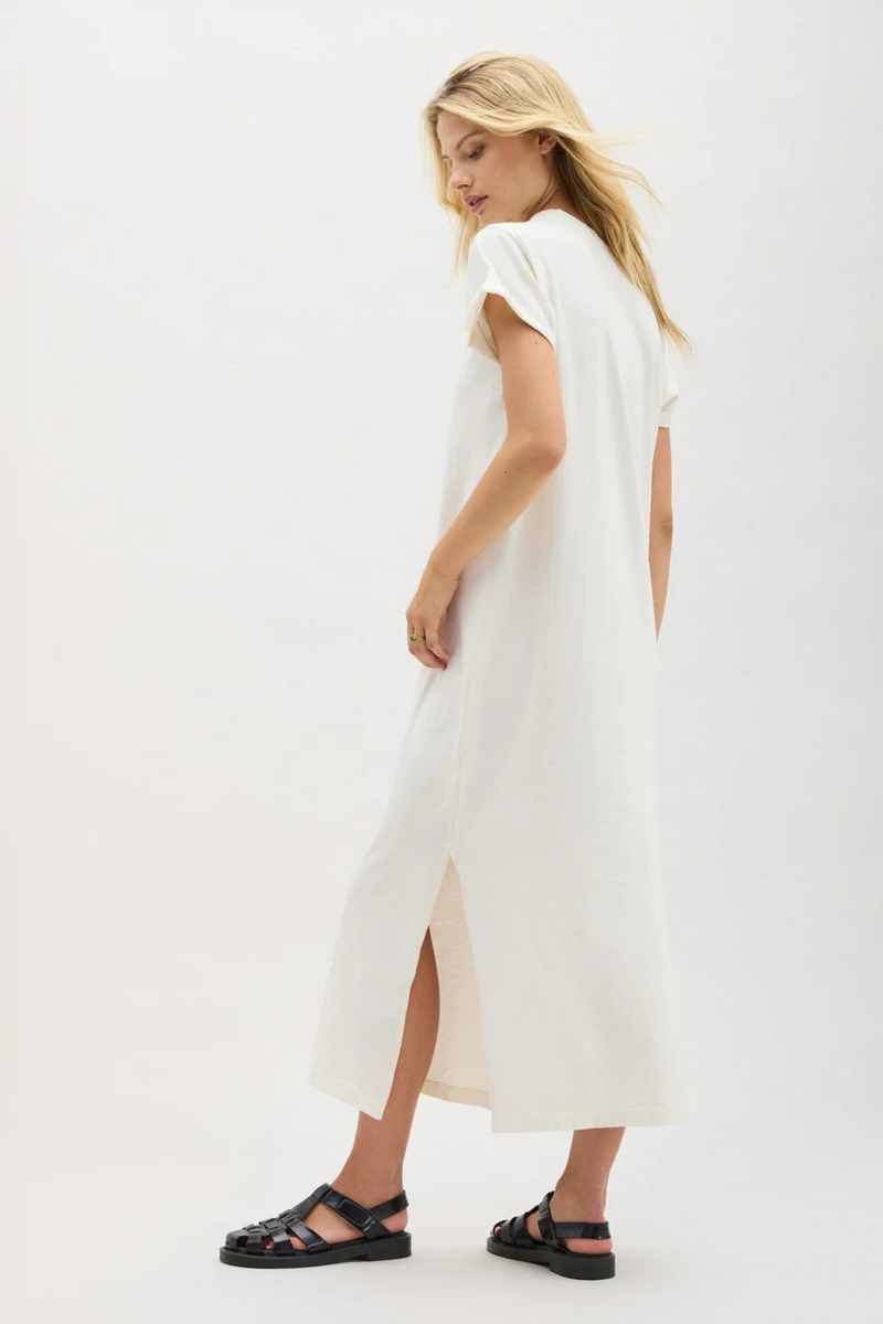 Antique White Relaxed Tee Dress tee dress